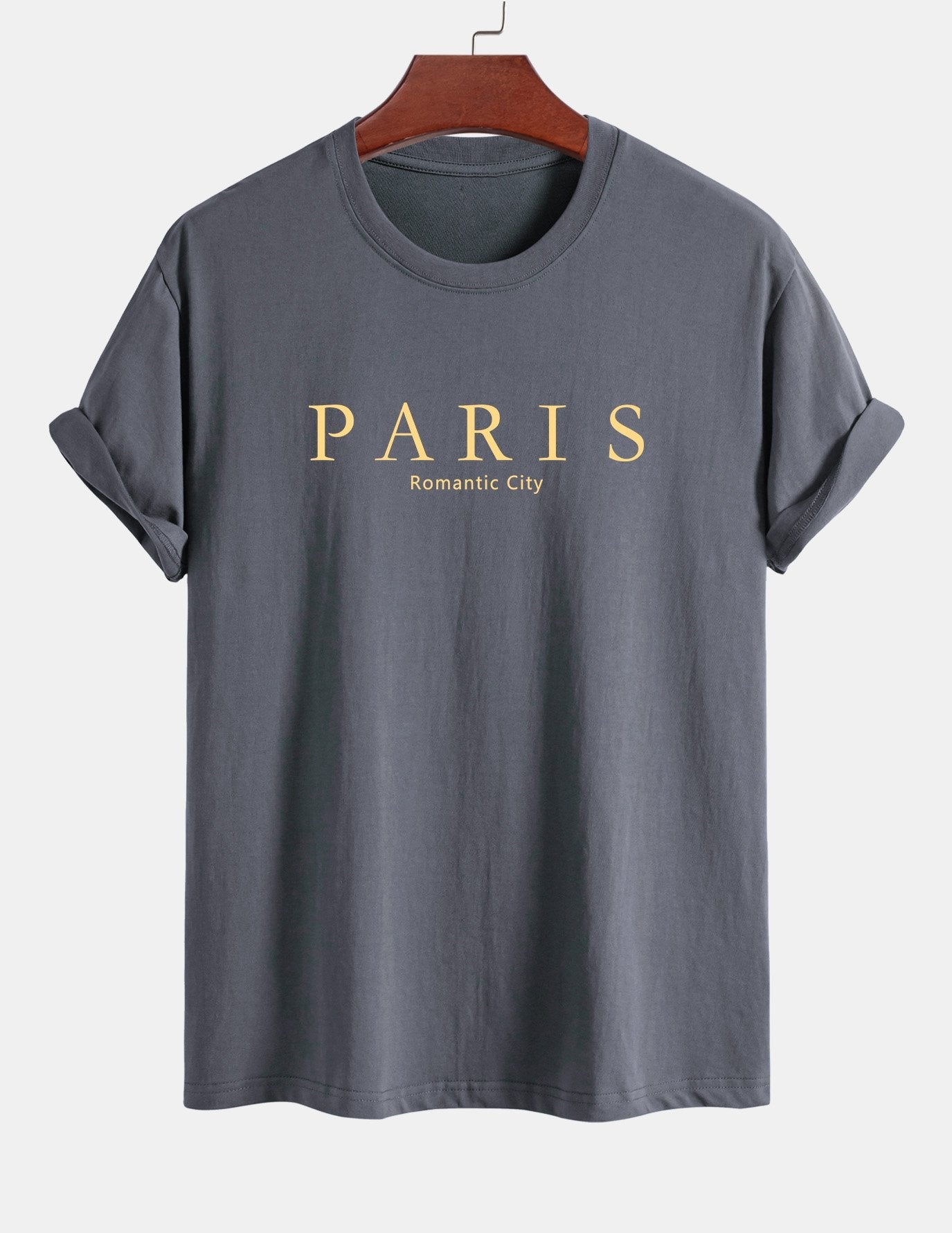 Regular Fit Paris Slogan Cotton T-Shirt
