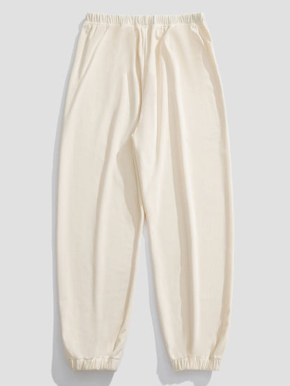 Corduroy Drawstring Jogging Pants