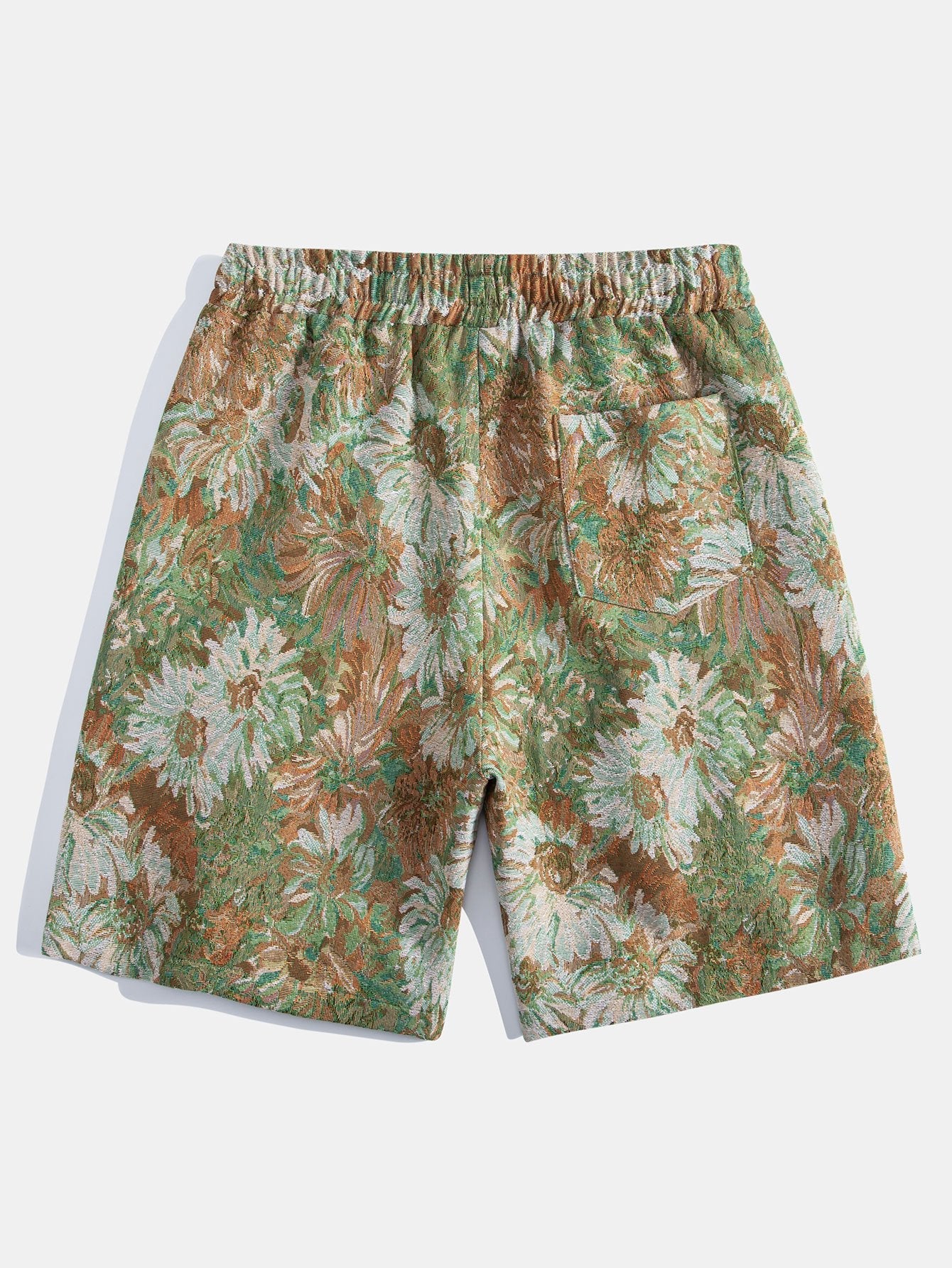 Painted Floral Jacquard Shorts