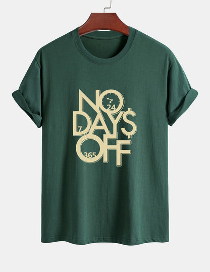 Regular Fit Slogan Print Cotton T-Shirt