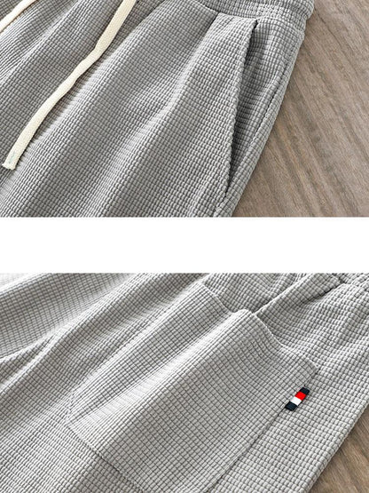 Drawstring Crosscut Corduroy Shorts