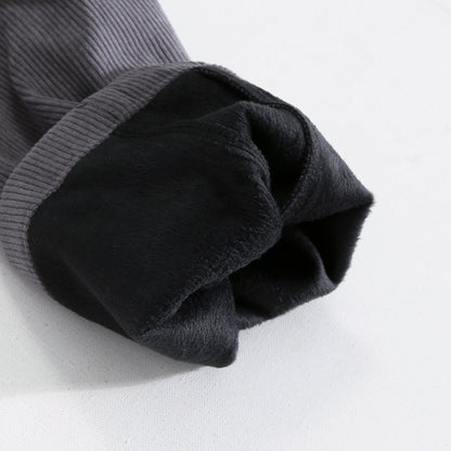 Polar Fleece Lined Straight Leg Corduroy Pants