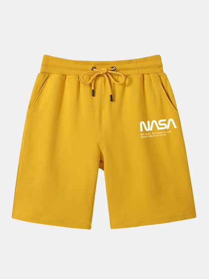 NASA Letter Print Shorts